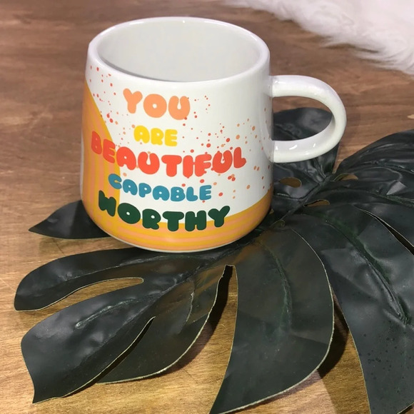 Adorable rainbow 70’s boho style coffee/tea mug - Picture 4 of 7